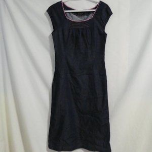WEEKEND By ETAM, 170/88A, denim short sleeve dress, lace trim, side zip